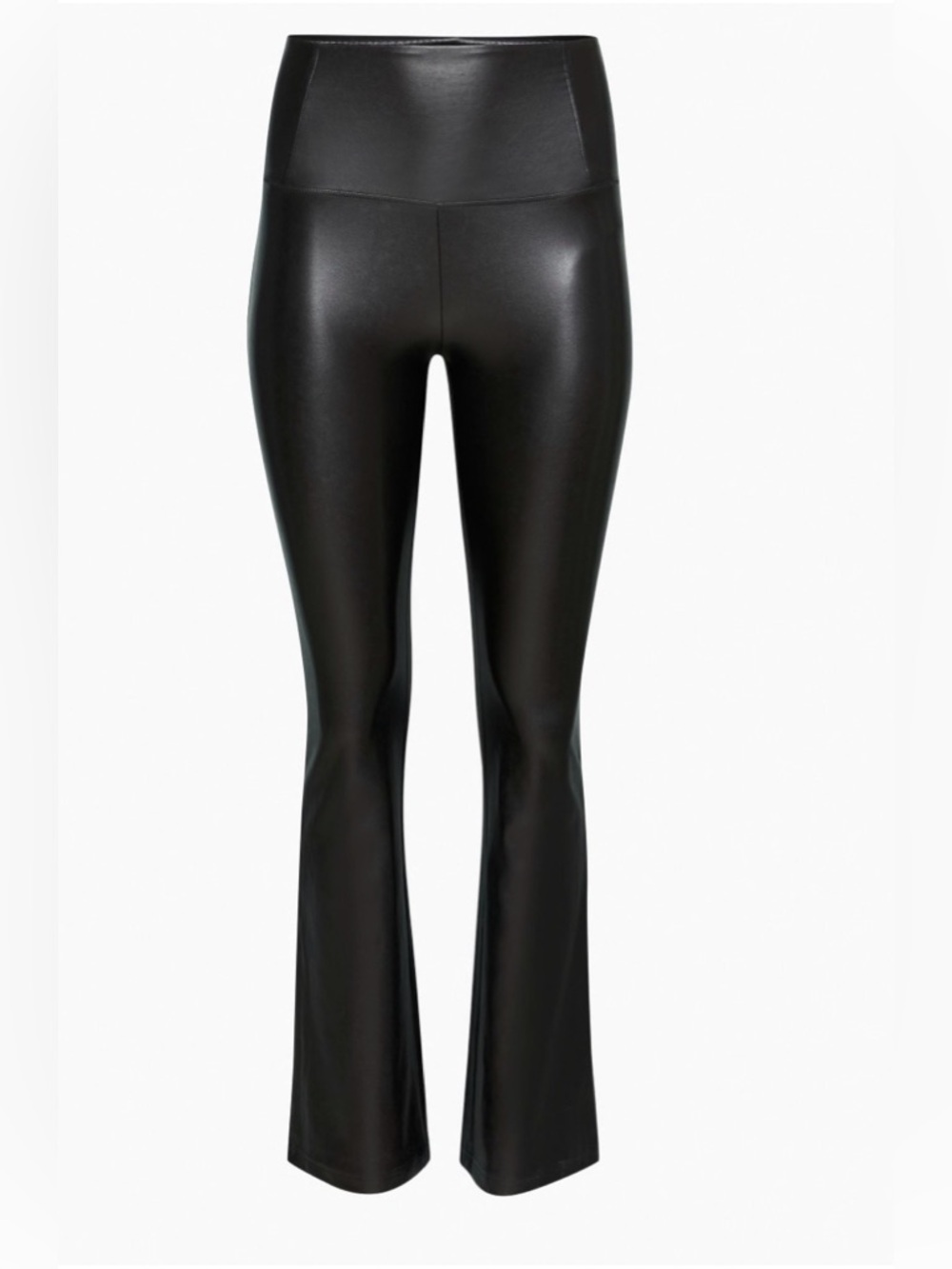 Aritzia Daria Faux Leather High-Waist Flare Pants